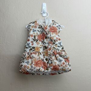 Little Lass Puffer Vest with furry hood